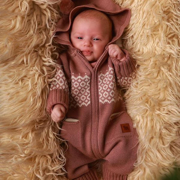 Hovedbilde Ulldress Moles i merinoull, støvrosa